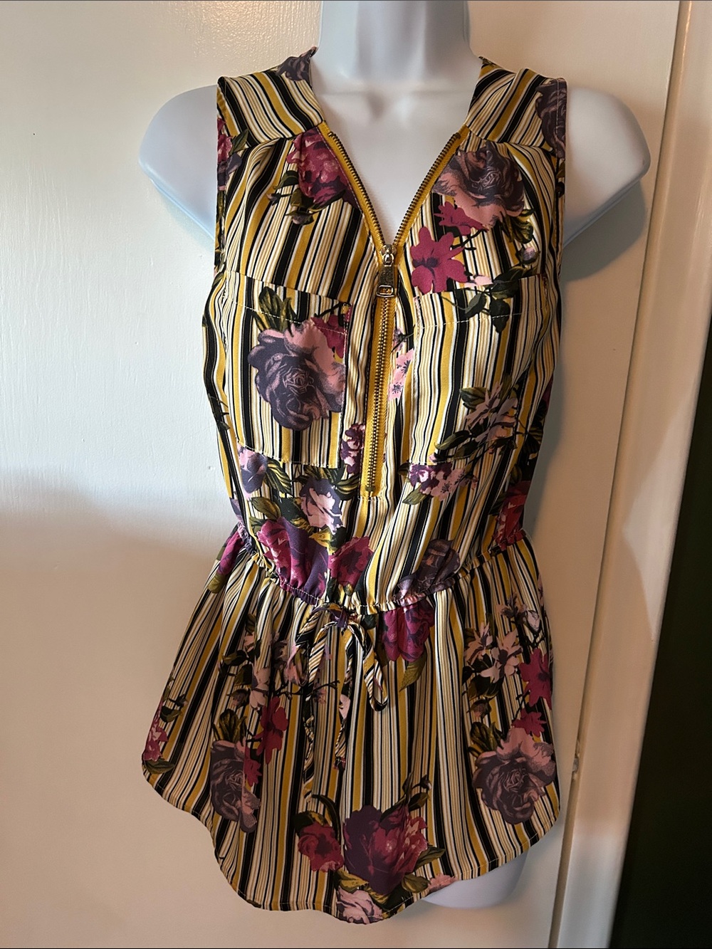 Stella Tweed - Striped Rose Tunic Blouse